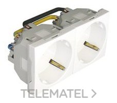 EFAPEL DOBLE BASE SCHUKO CON PROTECCION 4 MODULOS QUADRO 45 BLANCO