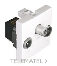 EFAPEL TOMA R-TV-SAT ESTRELLA CON 2 MODULOS QUADRO 45 BLANCO