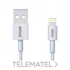 CABLE LIGHTNING USB A BLANCO 1m - Imagen 2