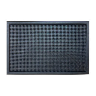 QF FELPUDO DECORACION CEPILLO CAU NEGRO 120 X 80 CM