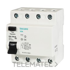 INTERRUPTOR DIFERENCIAL VDA TIP A 4P 10kA 40A 30mA