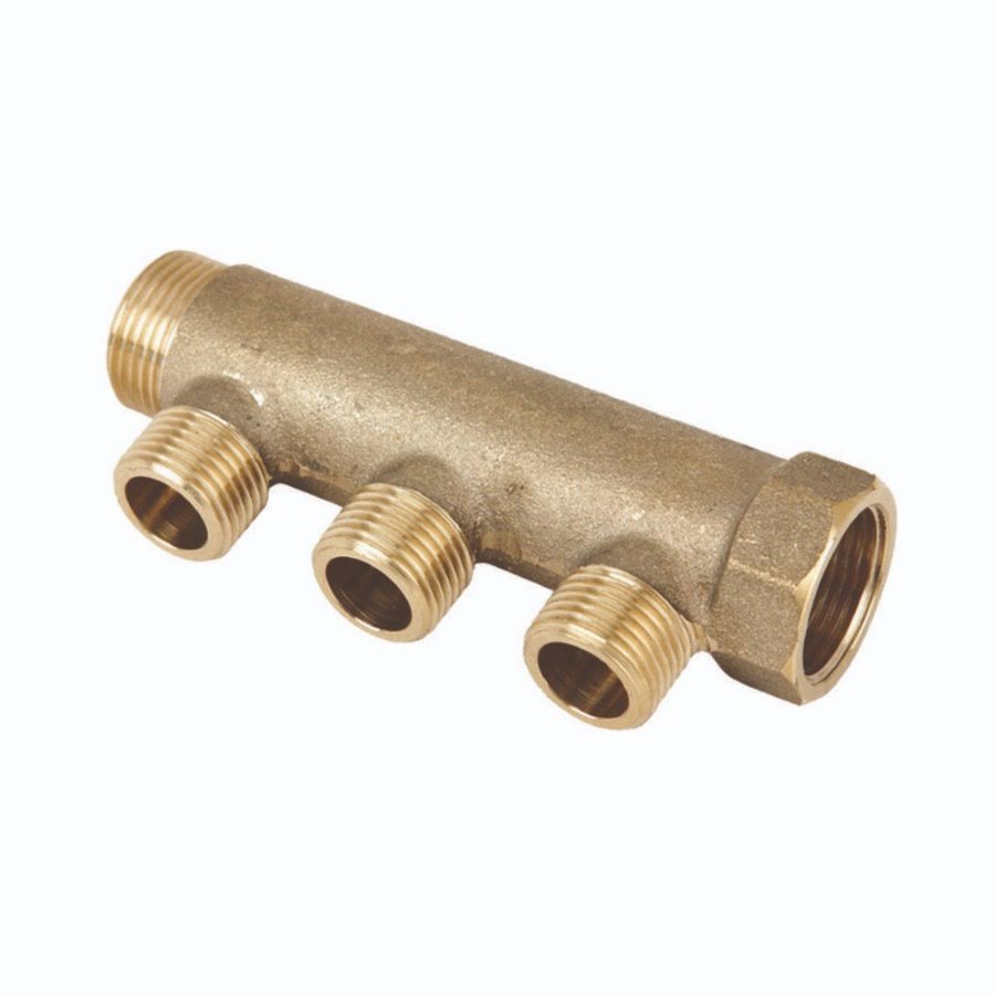 FS MULTICAPA COLECTOR ASIENTO PLANO CASQUILLO 1" 3 SALIDAS MACHO 1/2"